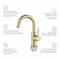 Kibi Circular Single Handle High-Arc Bathroom Sink Faucet C-KBF1021BG-KPW100BG - alternate 8